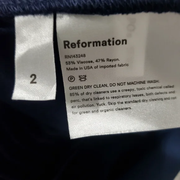 Reformation Loire Dress Navy Blue 2 Maxi Sleeveless Formal Gown - Picture 3 of 5